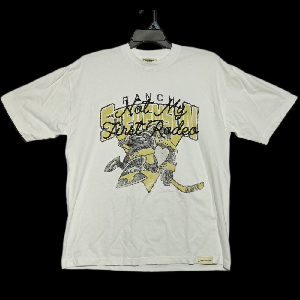 Stevenson Ranch x Pittsburgh Mullet T Shirt Men Large White Graphic Tee Shirt